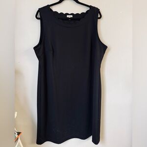 Talbots Black Scalloped Dress